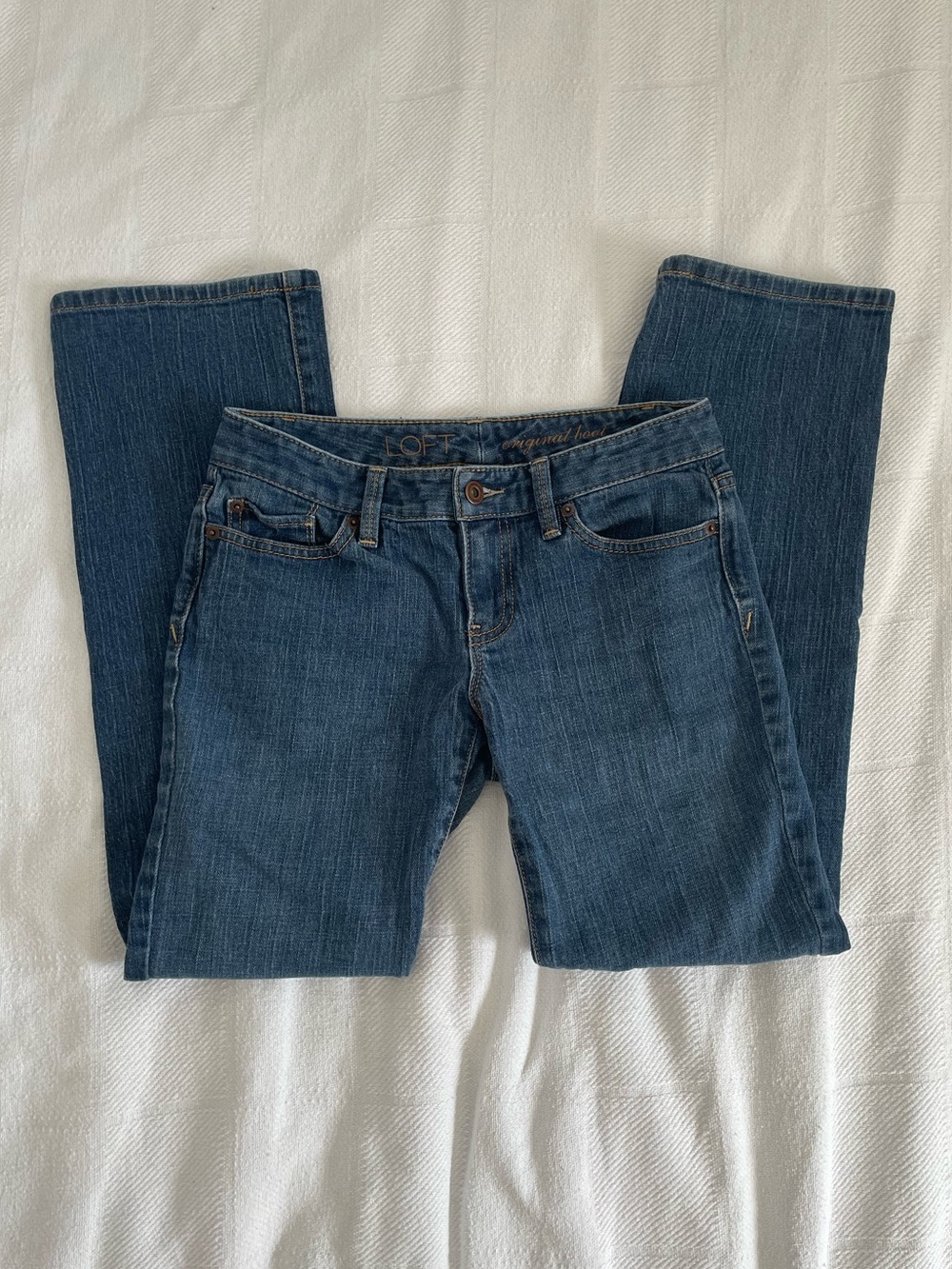 LOFT Vintage Original Boot Cut Jeans in Medium Blue Wash